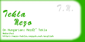 tekla mezo business card